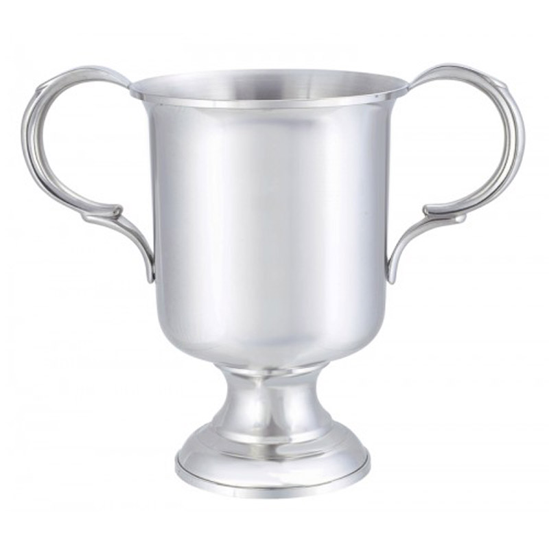 9in. Trophy Cup, Satin Pewter Finish