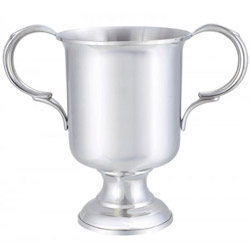 A photo of 11in. Trophy Cup, Satin Pewter Finish