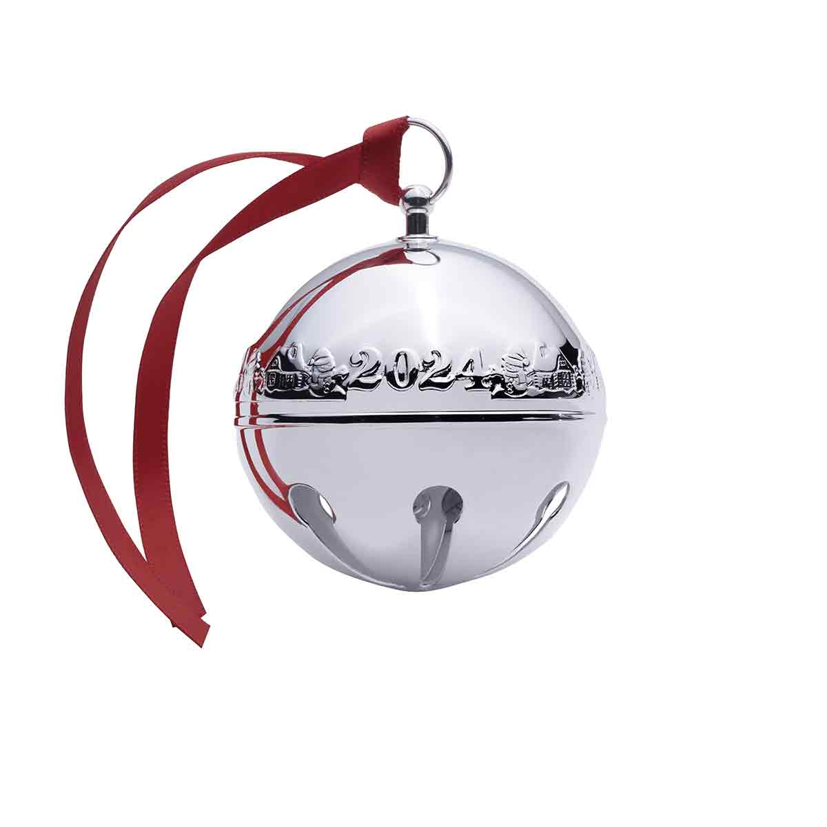 Wallace Sleigh Bell Ornament 2024, 54th Edition, Silverplate