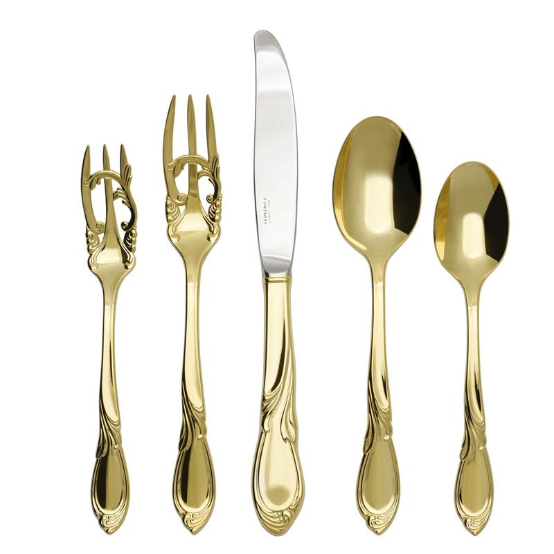 Cache 24K Gold  5 piece Place Setting