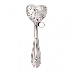 A photo of Floral Heart Rattle with Handle