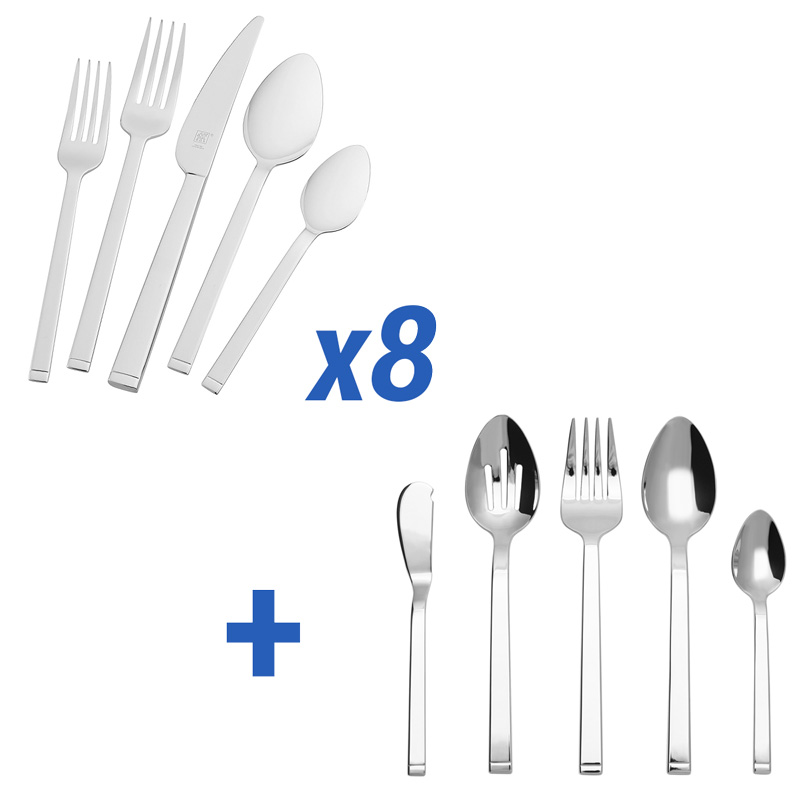 Squared 45-pc Service for 8 Flatware Set