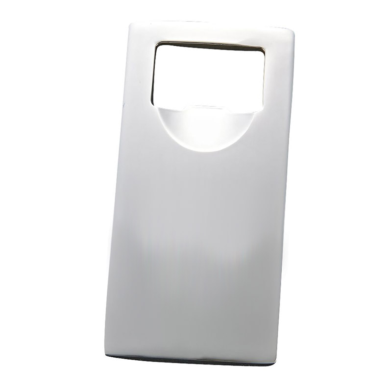 Rectangular Bottle Opener, Nickelplate