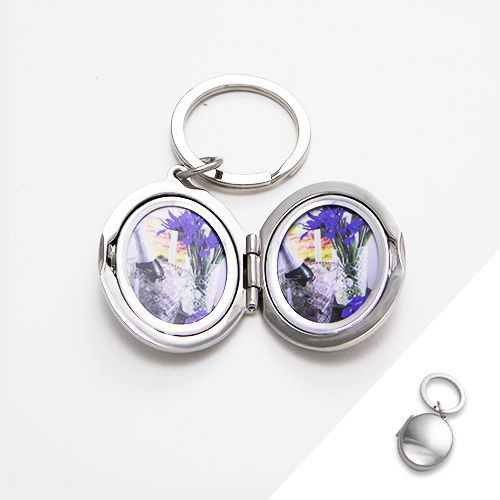 Oval Locket Key Chain