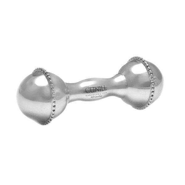 Pearls Dumbbell Rattle, 3.5  inch Cunill Sterling