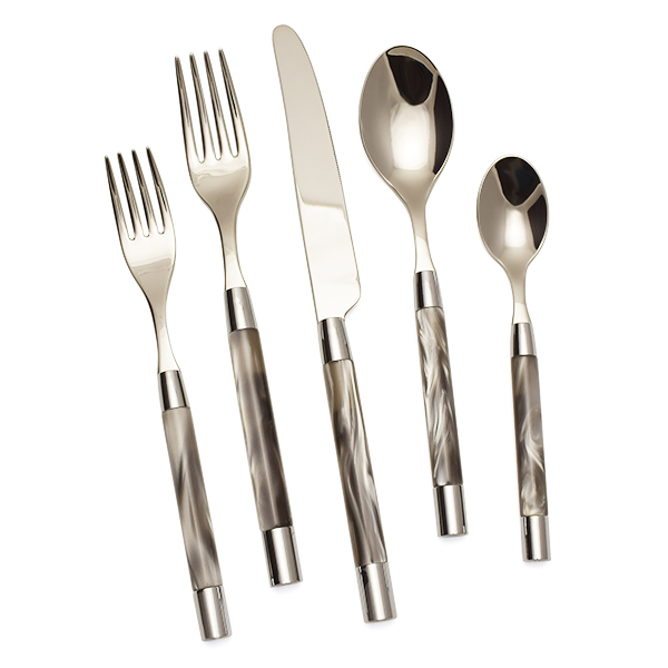 Conty Grey 5pc Place Setting