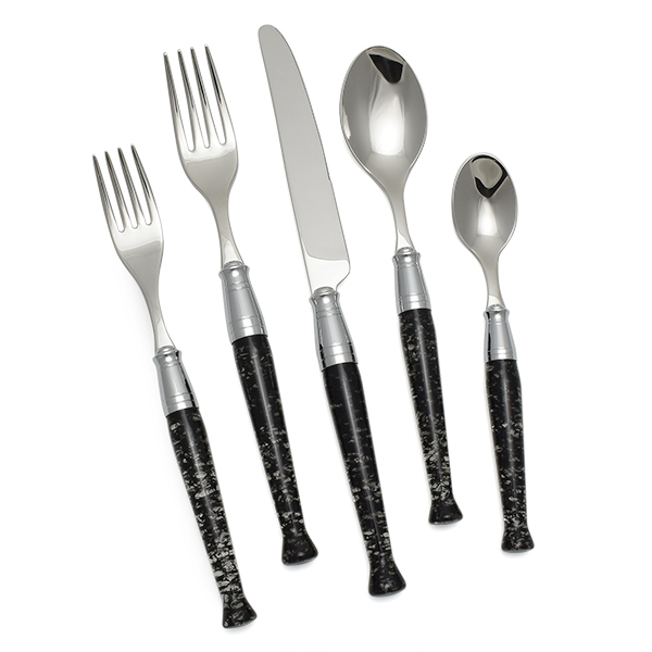 Lido Black 5pc Place Setting