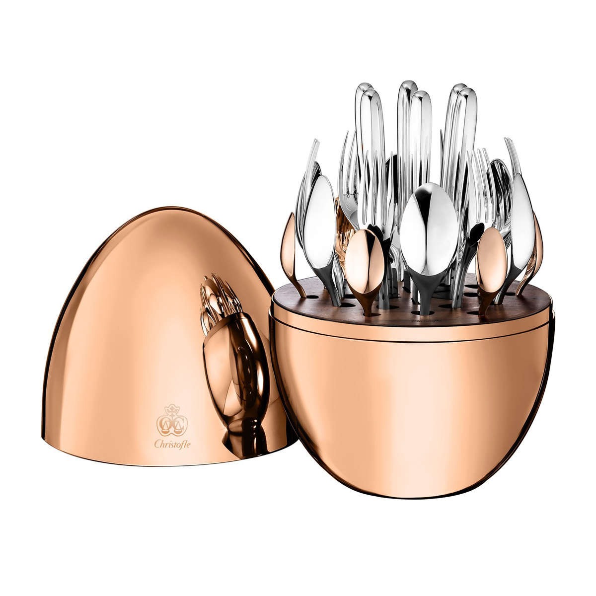 24pc Set with Storage Capsule, Service for 6 Rose Gold