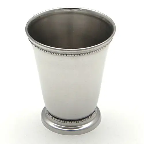 A Beaded mit julep cup with mirror/shiny finish