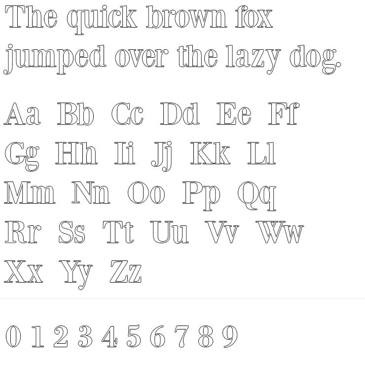 BodoniXT Silver Engraving Font