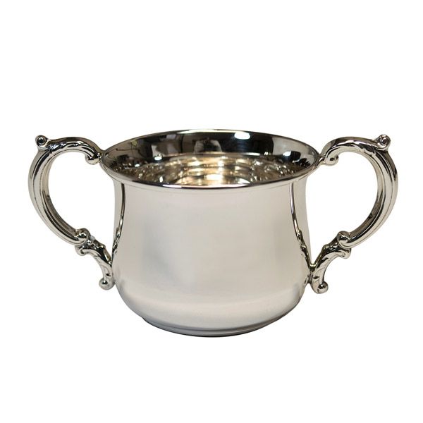 Double Handle Pot Belly Baby Cup, Heavy Gauge Empire Sterling