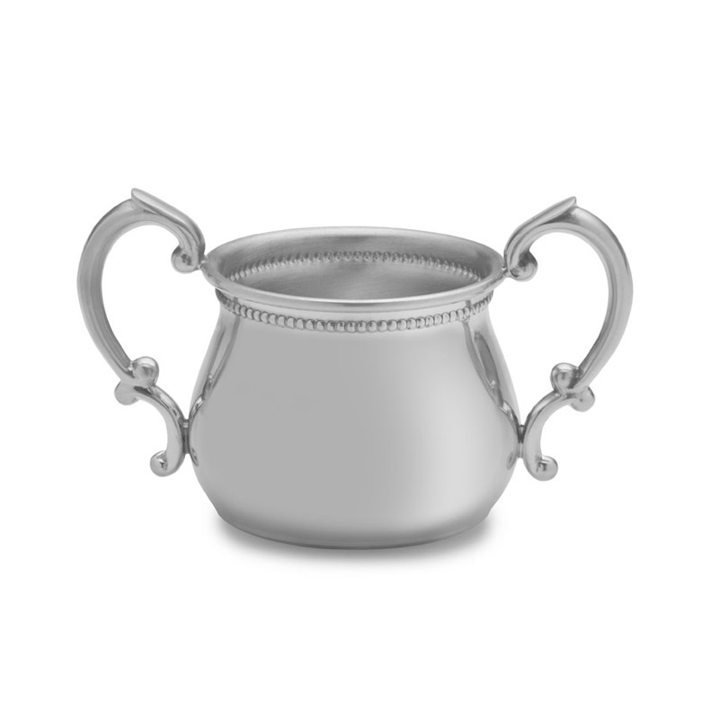 Double Handle Bead Kettle Baby Cup Empire Pewter