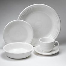 Fiesta White Dinnerware 5 Piece Place Setting