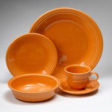 Fiesta Tangerine Dinnerware 5 Piece Place Setting