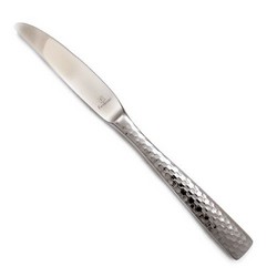 A photo of Fortessa Lucca Faceted Dessert Knife w/stamp on blade