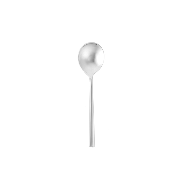 Arezzo Brushed Bouillon Spoon, 6" w/o stamp