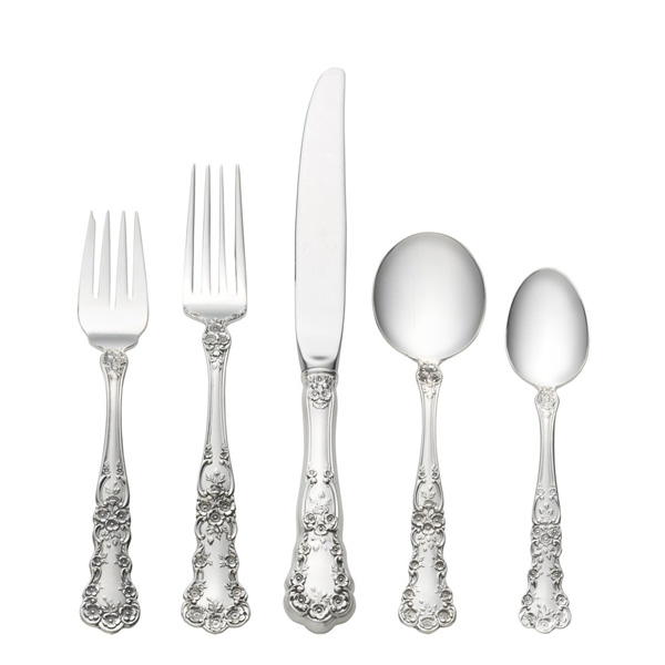 Buttercup Stering 5 Piece Dinner Setting, Cream Soup by Gorham