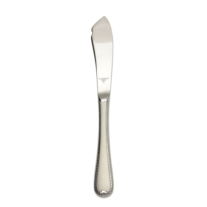 Ribbon Edge Frosted Butter Serving Knife, Hollow Handle