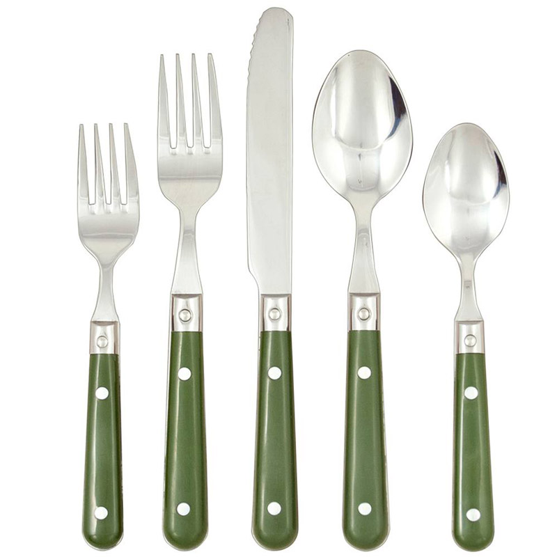 Le Prix Moss Green 5pc Place Setting