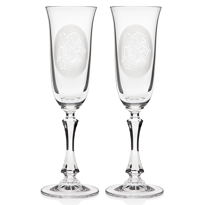 Bride and Groom Toasting Flutes (set of 2)