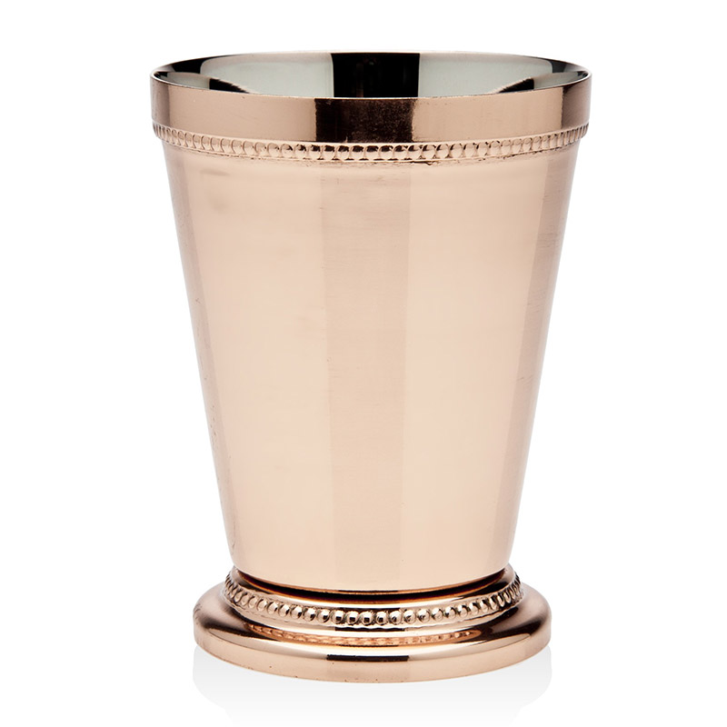 Copper Beaded Mint Julep Cup