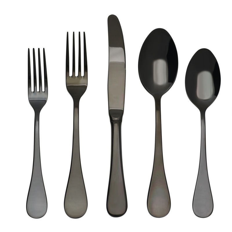 Rocco Black 5pc Place Setting