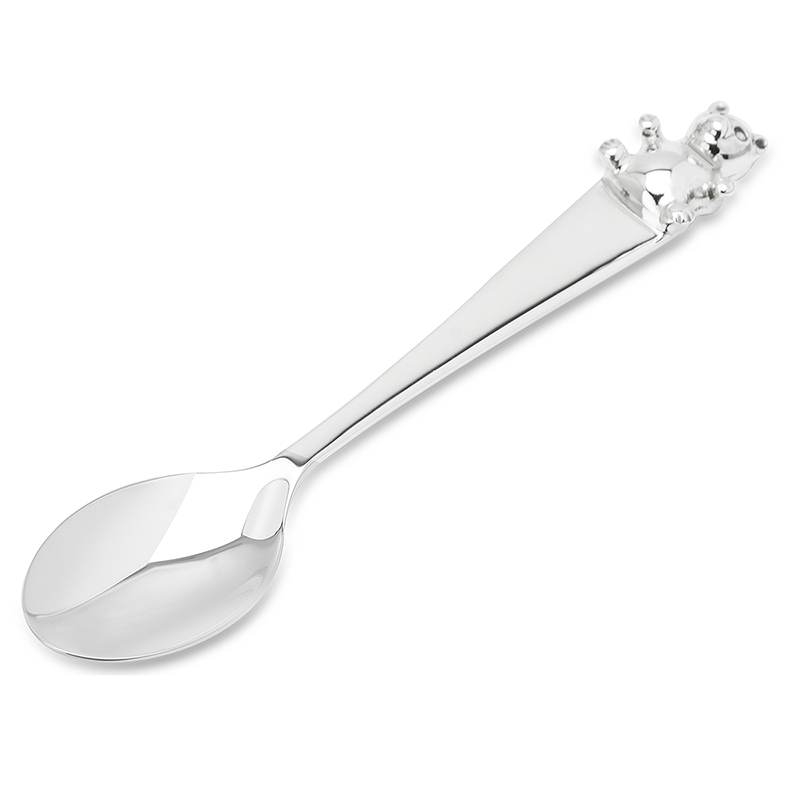 Sterling Teddy Feeding Spoon, 4.5  Length