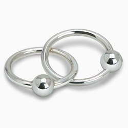 A photo of 2 Ring Teether Rattle, 2.5in.