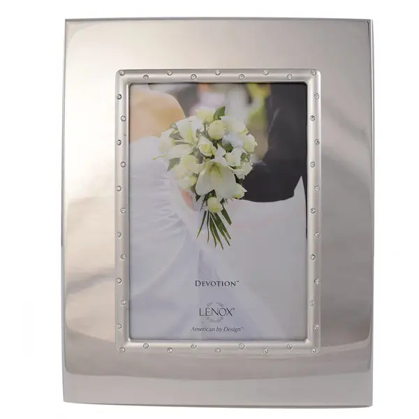 Shiny Silverplate Picture frame in portrait orientation