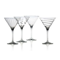 A photo of Cheers Martini Glasses, Set of 4, 10oz