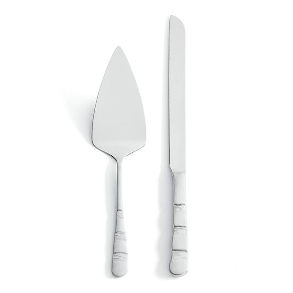 Giotto Platinum 2pc Cake Knife and Server Set