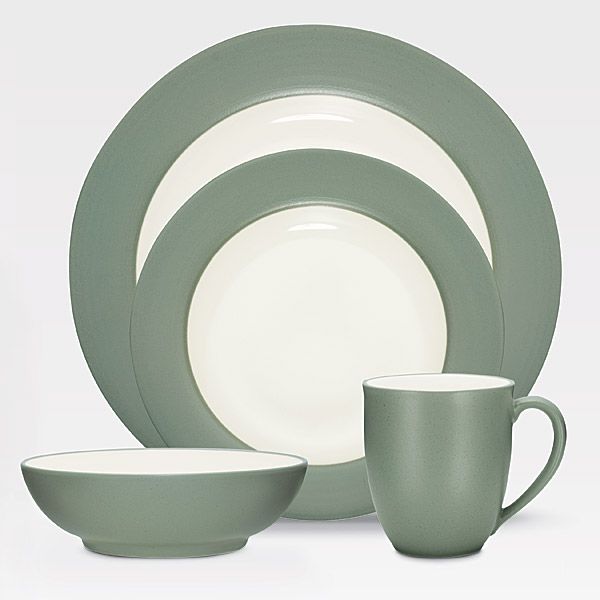 Colorwave Green stoneware at discount by Noritake - SilverSuperstore.com