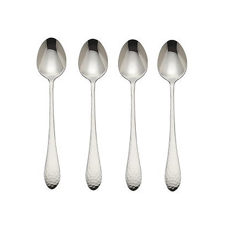 Hammered Antique Iced Teaspoons, set of 4