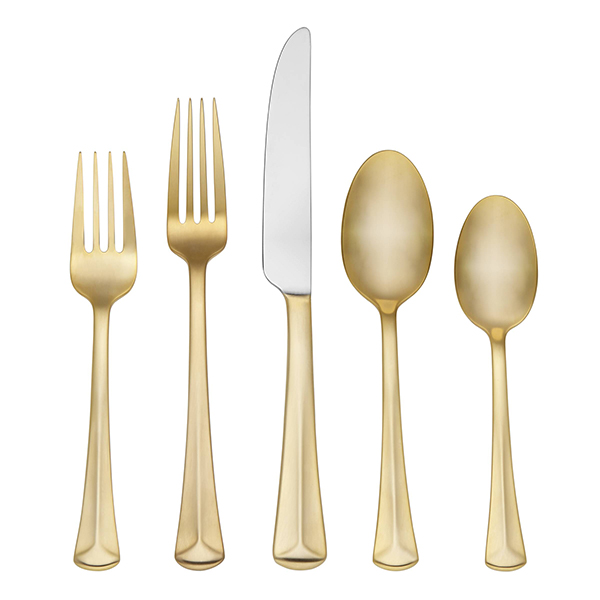 Baguette Gold 5pc Place Setting