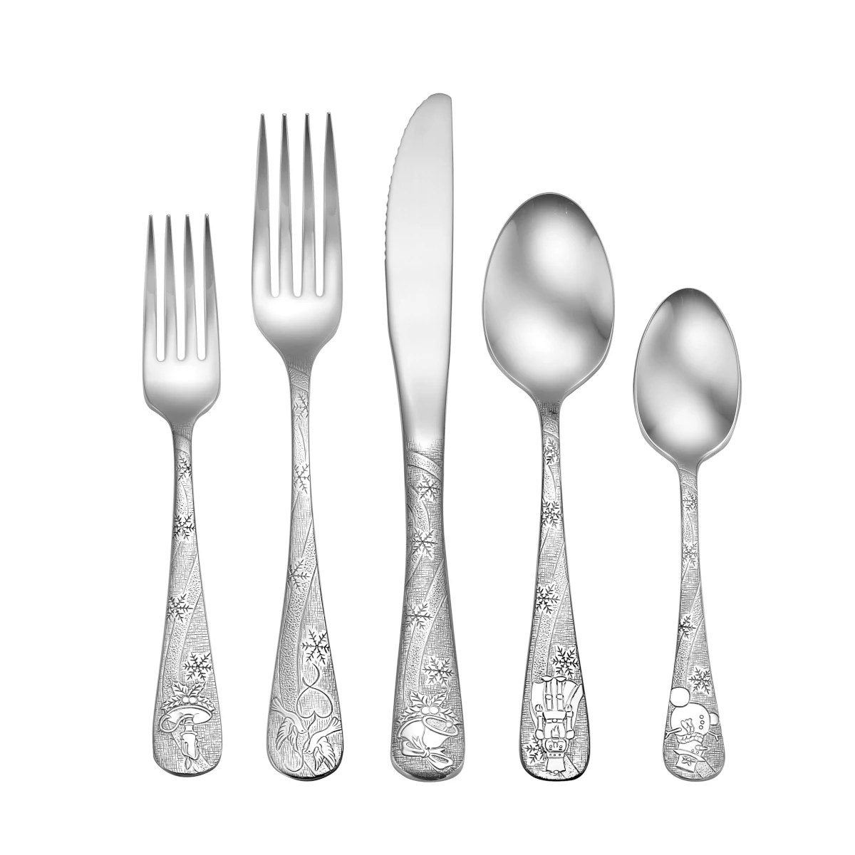 Christmas themed holiday flatware