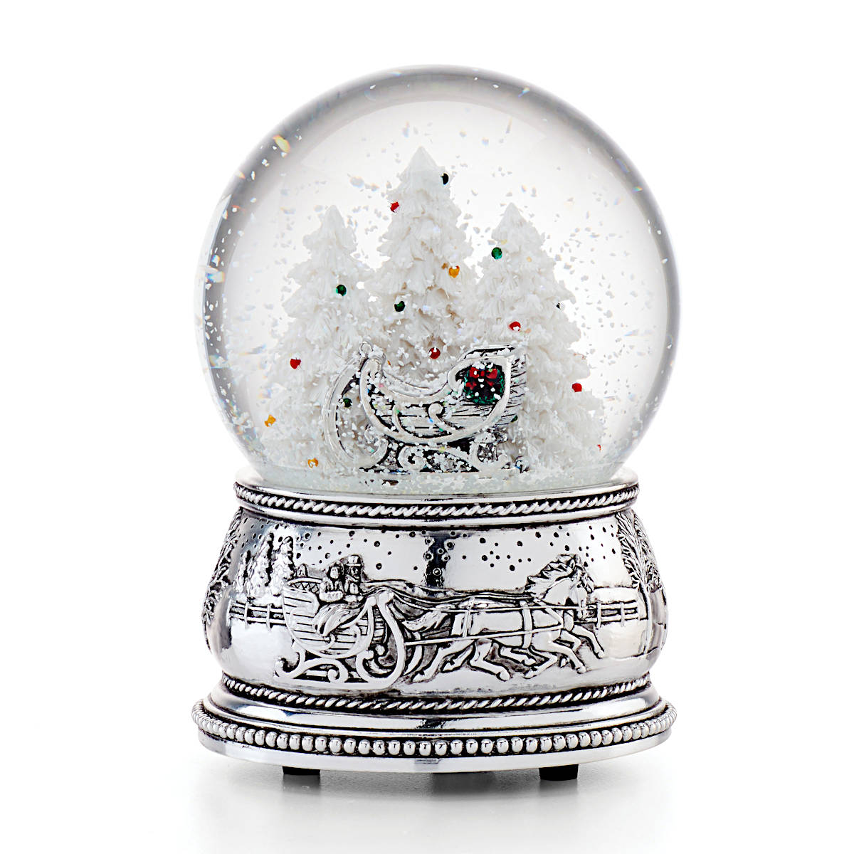 Sleigh Snowglobe Ornament | Reed & Barton | silversuperstore.com