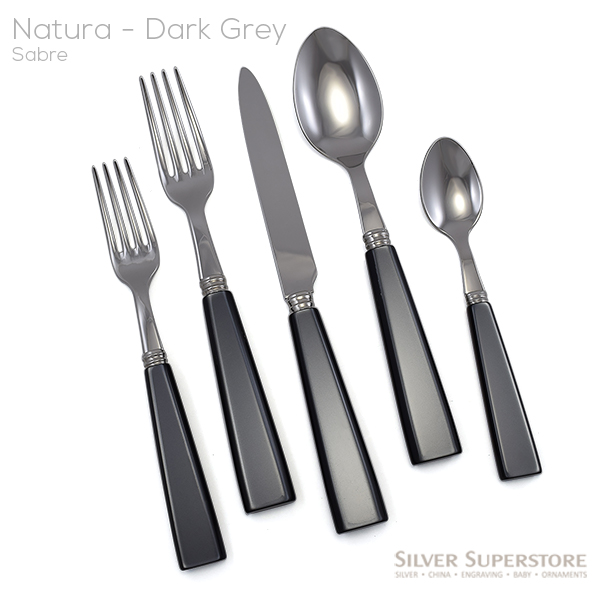 Natura Dark Grey 5pc Place Setting