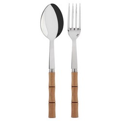 A photo of Bamboo Natural Wood 2pc Serving Set