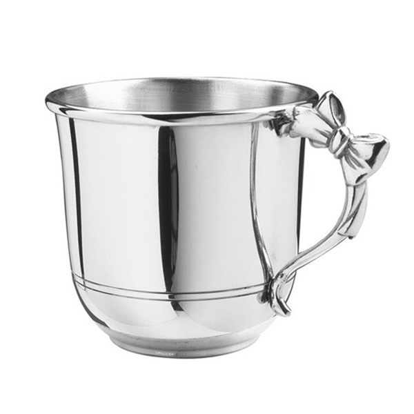 Pewter Bow Handle Baby Cup Salisbury