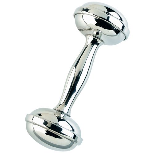 Pewter Dumbbell Rattle