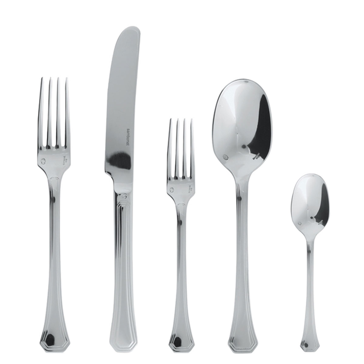 Deco 5pc Place Setting, Solid Handle Knife