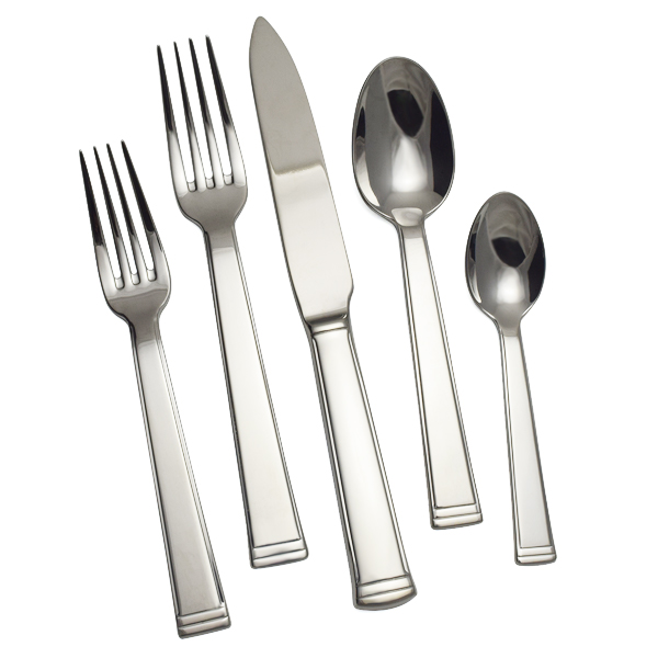 Akademia 5pc Place Setting, Solid Handle