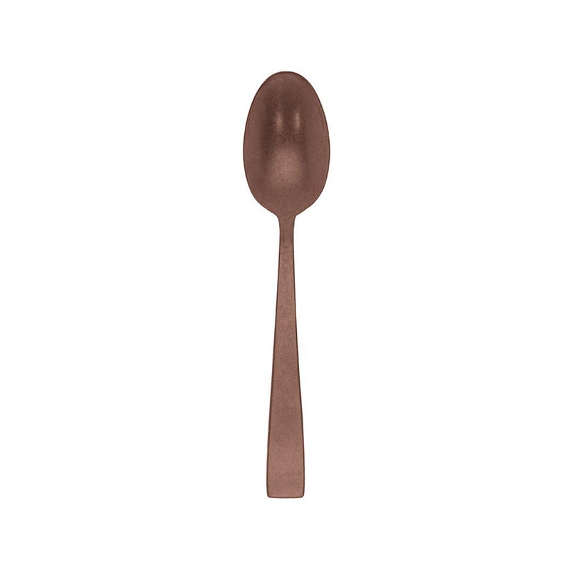 Flat Copper Vintage Dessert Spoon