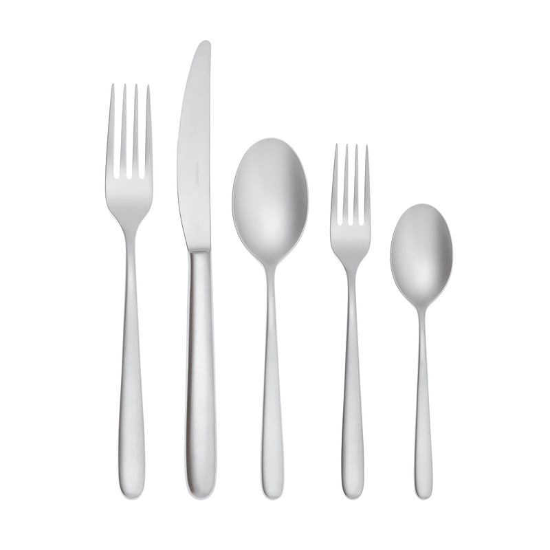 Hannah Antico 5pc Place Setting, Solid Handle