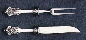 Sterling Silver Carving Fork and Knife