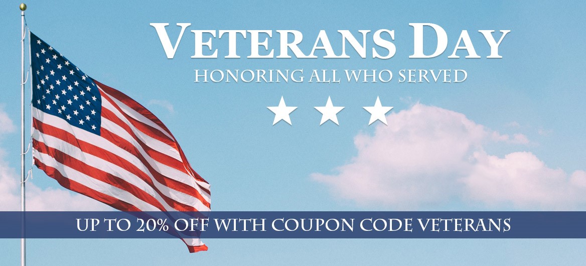 Save up to 20% with coupon code VETERANS