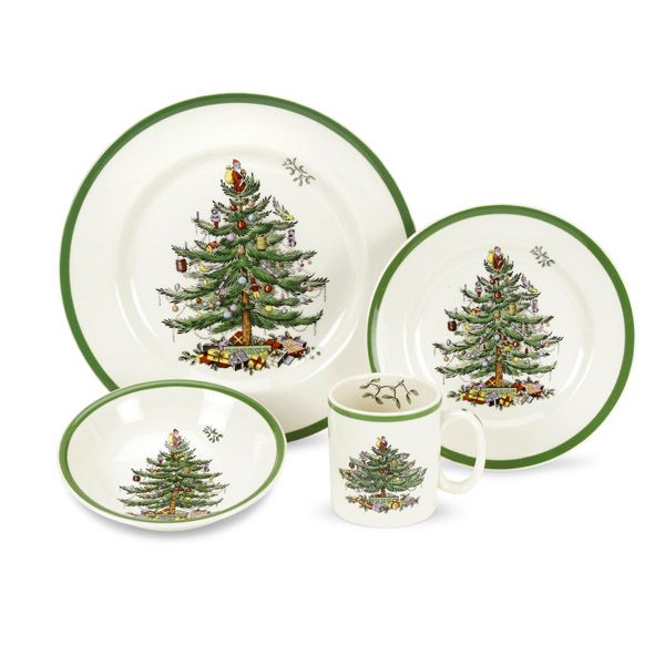 Christmas Tree 4pc Place Setting