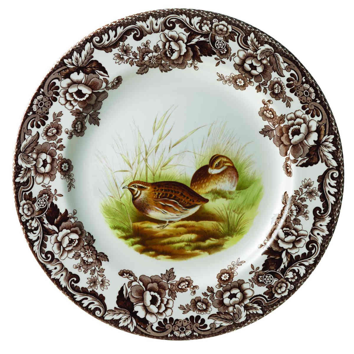 Woodland Dinner Plate, Quail