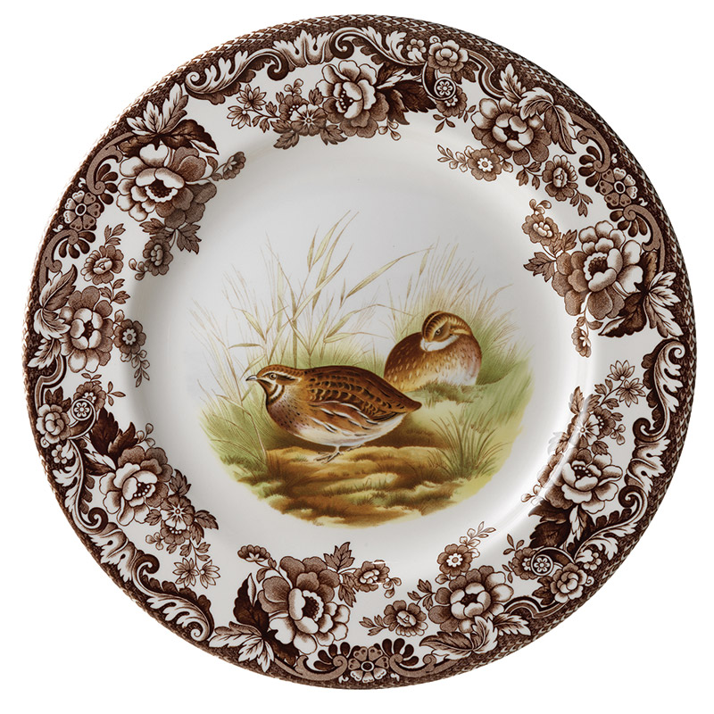 Woodland Salad Plate, Quail