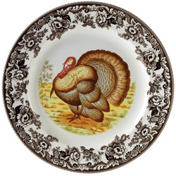 A photo of Woodland Turkey Round Platter, 12 